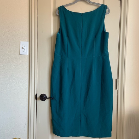 Green/blue plus size cocktail dress - Picture 3 of 3